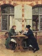 Jean-Louis-Ernest Meissonier The Card Players, oil painting picture wholesale
